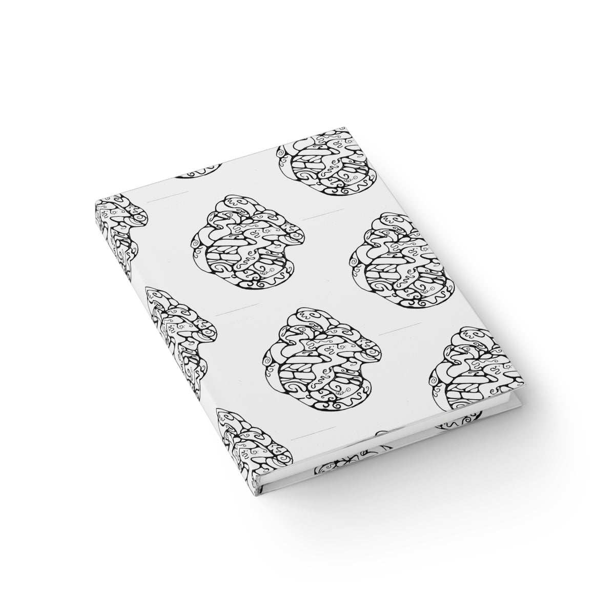 Blank Journal — Doodle Heart Pattern Coloring Notebook
