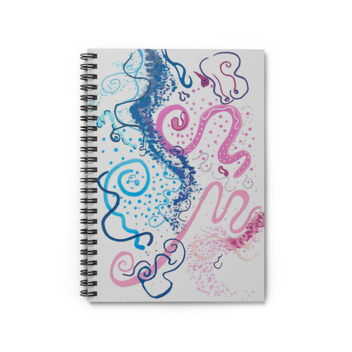 Abstract Pastel Doodles Spiral Notebook — Ruled Journal for Notes & Sketches
