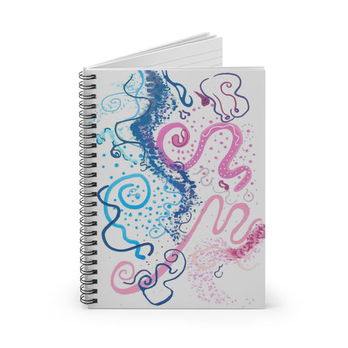 Abstract Pastel Doodles Spiral Notebook — Ruled Journal for Notes & Sketches