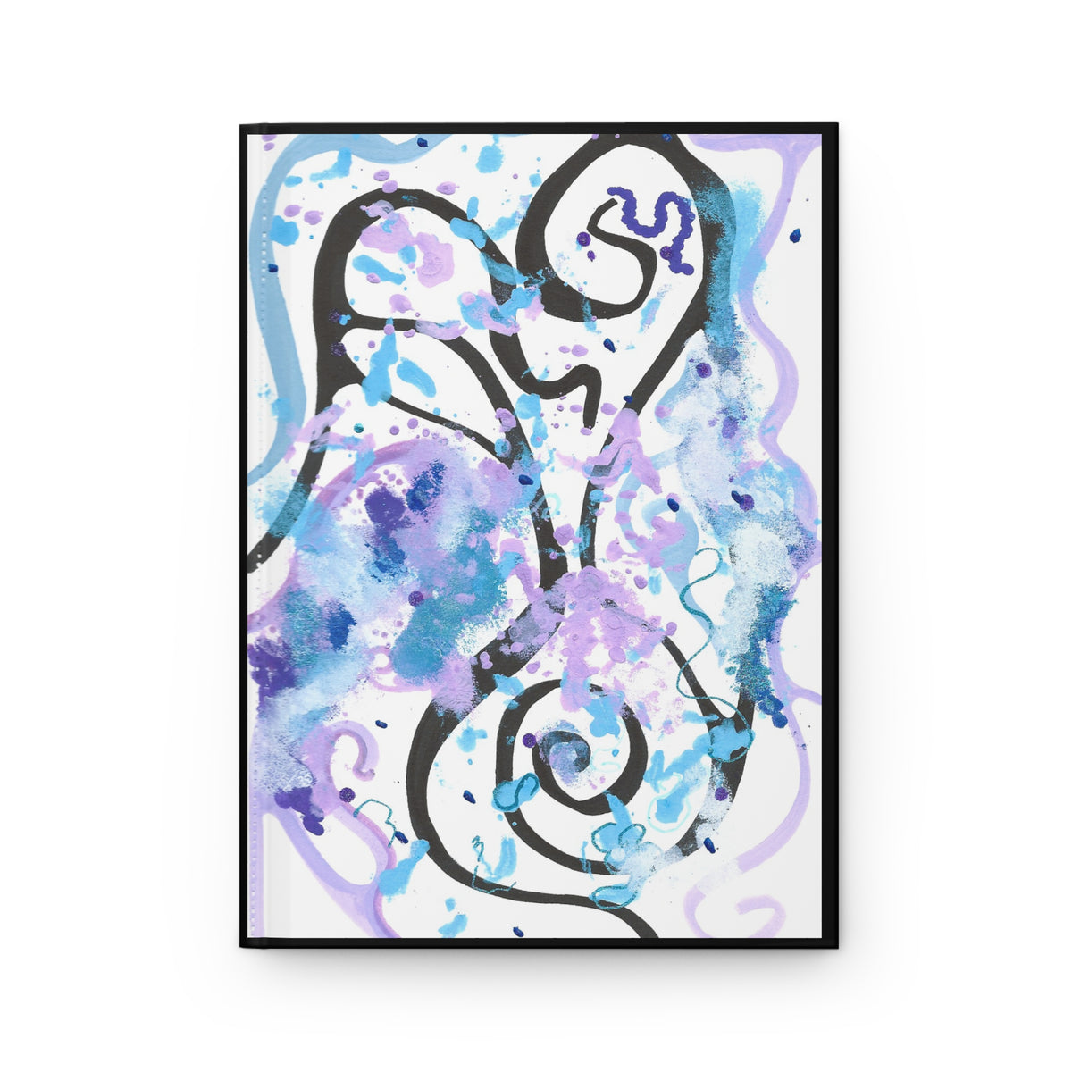 Abstract Watercolor Swirl Hardcover Journal | Lined Notebook