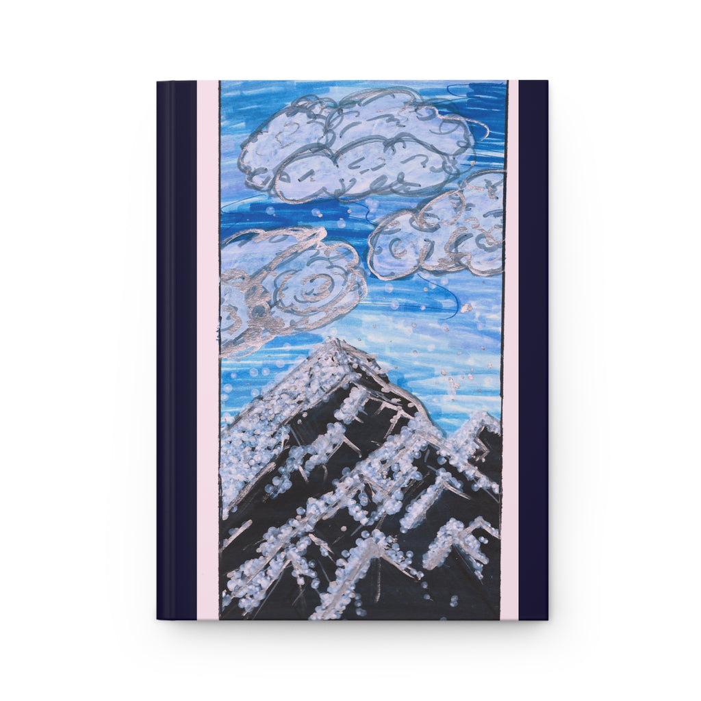Mountain Clouds Hardcover Journal — Lined Travel Notebook with Hand-Painted Sky Art