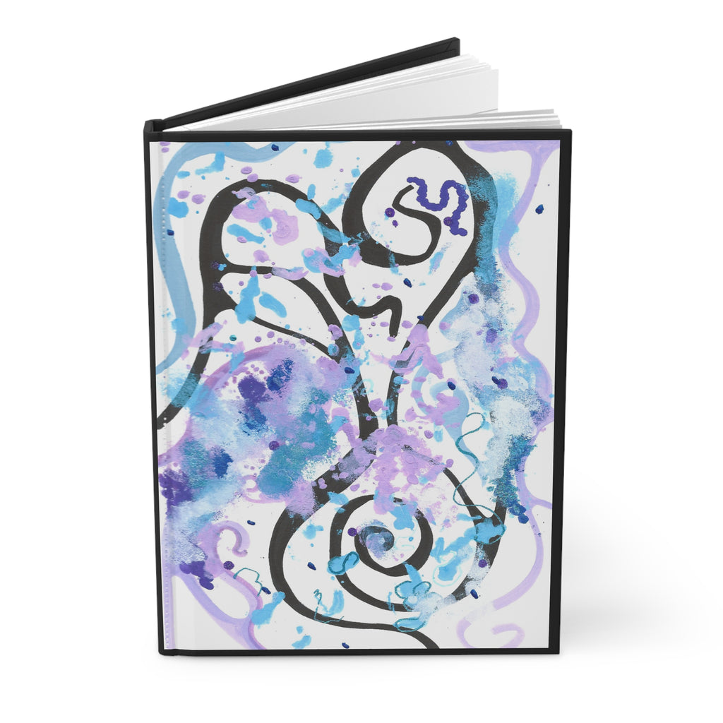 Abstract Watercolor Swirl Hardcover Journal | Lined Notebook
